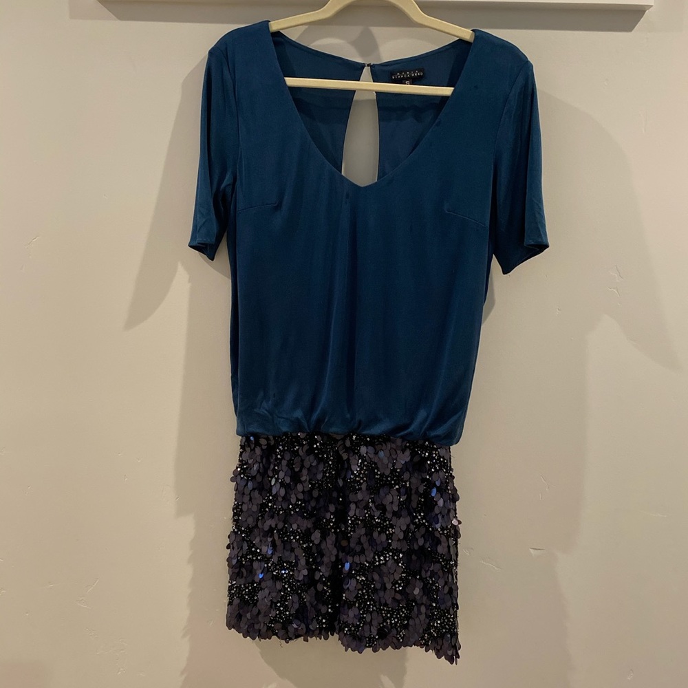 Blue sequin dress